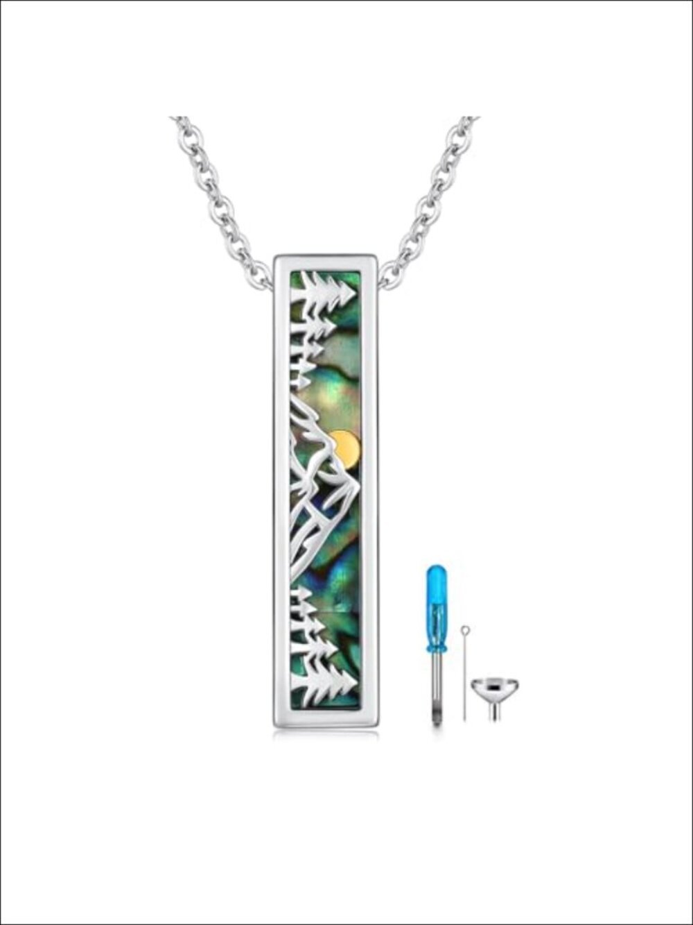 Sterling Silver Cremation Urn Necklace Ashes Memorial Pendant